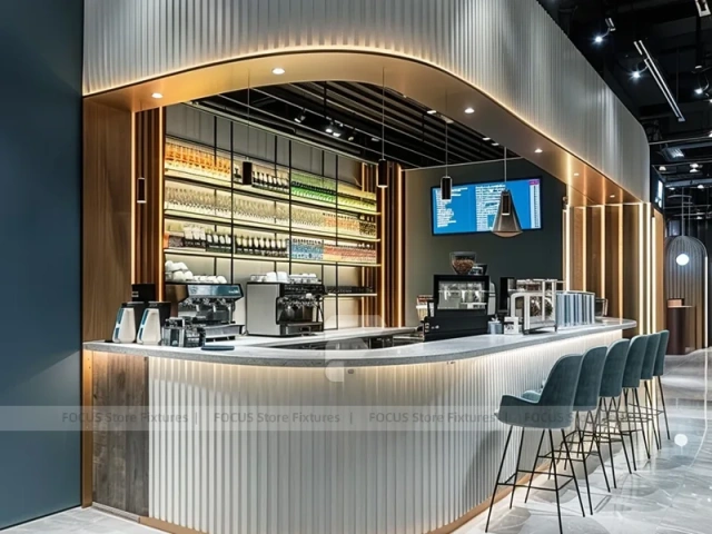 White Menu Coffee Island Counter