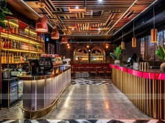 White Pink Dessert Beverage Back Bar