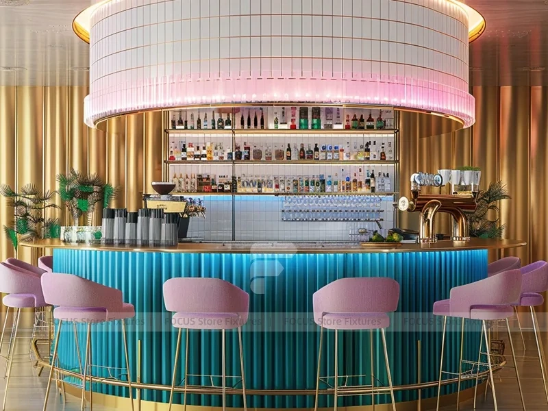 White Red Futuristic Juice Bar Kiosk