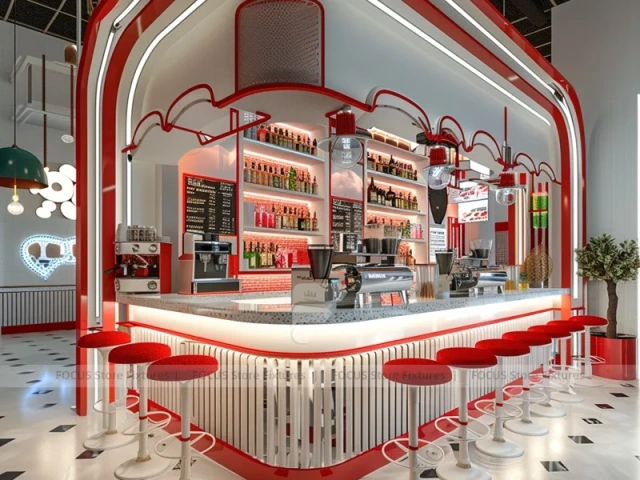 White Yellow Dessert Beverage Kiosk