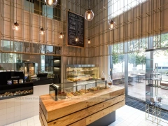 Wood And Glass Bakery Coffee Counter