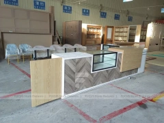 Wood And Glass Bakery Coffee Counter