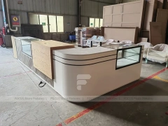 Wood And Glass Bakery Coffee Counter