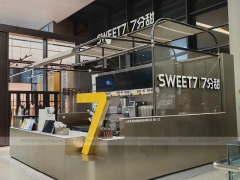 Wood And Glass Bakery Coffee Counter