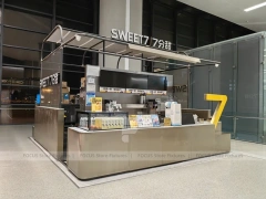 Wood And Glass Bakery Coffee Counter