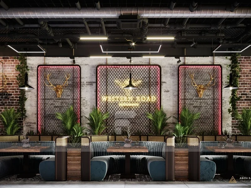 Wood Beverage Kiosk With Back Bar Shelving