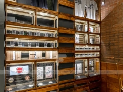 Wood Coffee Bean Display Wall Shelving