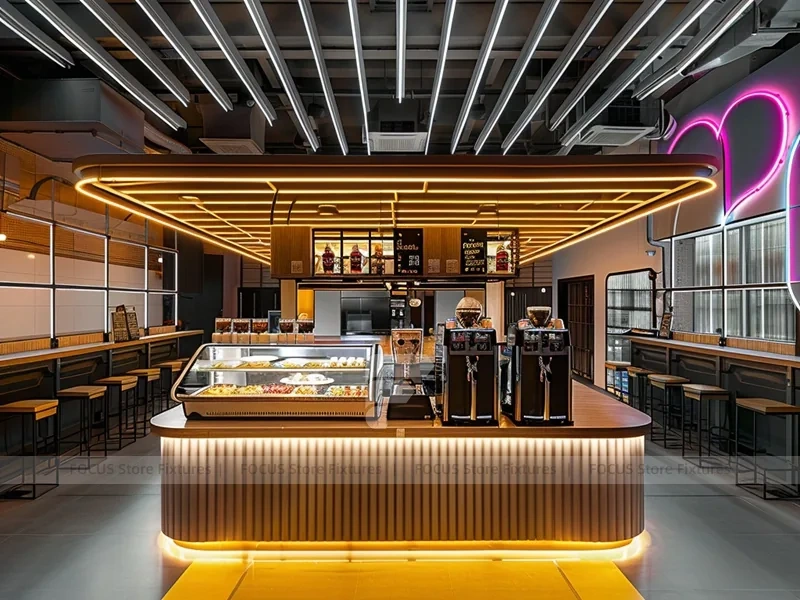 Wood Gold Beverage Island Counter