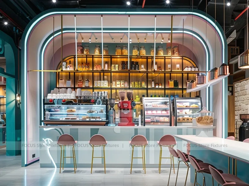 Wood Gold Beverage Island Counter