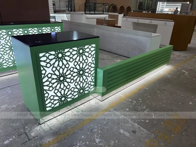 Wood White Beverage Counter Assembly Set