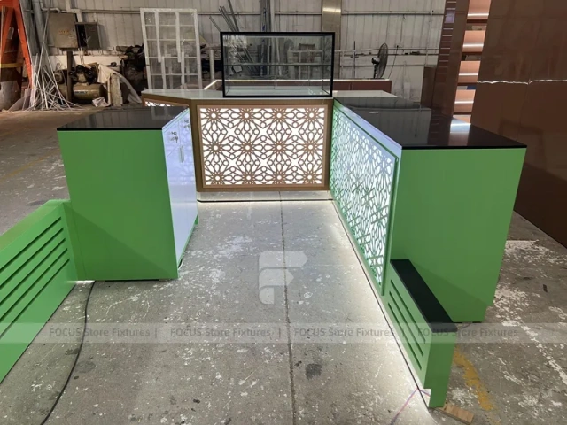 Wood White Beverage Counter Assembly Set