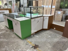 Wood White Beverage Counter Assembly Set