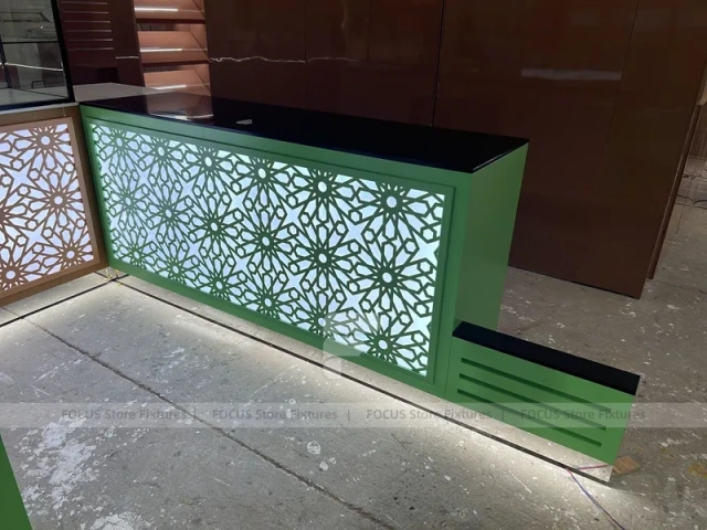 Wood White Beverage Counter Assembly Set