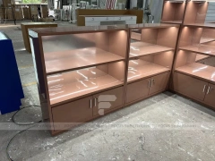 Wood White Beverage Counter Assembly Set