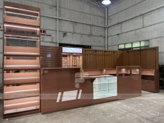 Wood White Beverage Counter Assembly Set