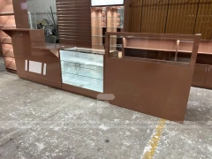 Wood White Beverage Counter Assembly Set