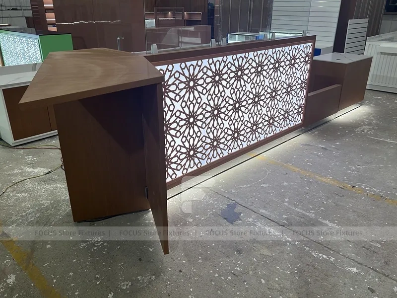 Wood White Beverage Counter Assembly Set