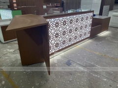 Wood White Beverage Counter Assembly Set
