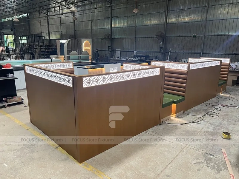 Wood White Beverage Counter Assembly Set