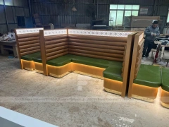 Wood White Beverage Counter Assembly Set