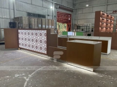 Wood White Beverage Counter Assembly Set