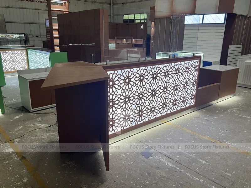 Wood White Beverage Counter Assembly Set