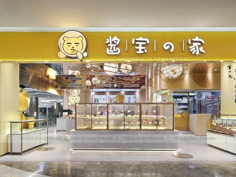 Yellow Dessert Bakery Storefront Counter