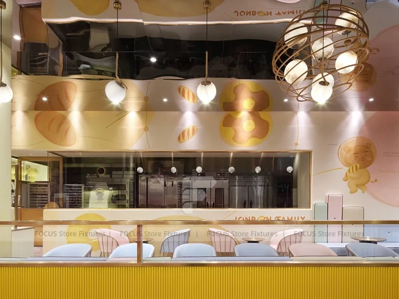 Yellow Dessert Bakery Storefront Counter