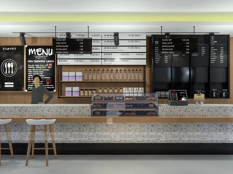 Yellow Dessert Kiosk Exterior Counter