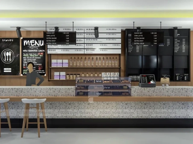 Yellow Dessert Kiosk Exterior Counter