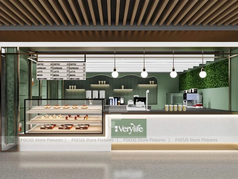 Yellow Dessert Kiosk Exterior Counter