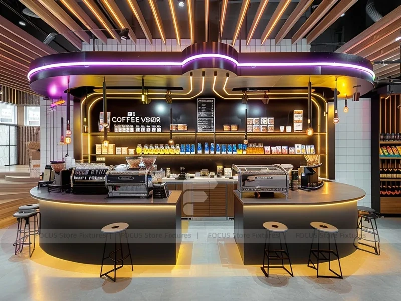Yellow Frame Dessert Beverage Kiosk