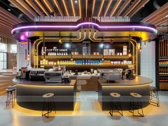 Yellow Frame Dessert Beverage Kiosk