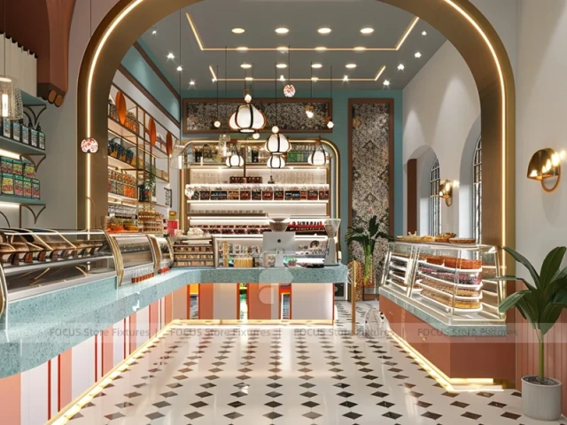 Yellow Frame Dessert Beverage Kiosk