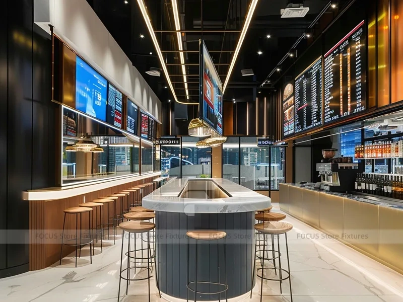 Yellow Frame Dessert Beverage Kiosk
