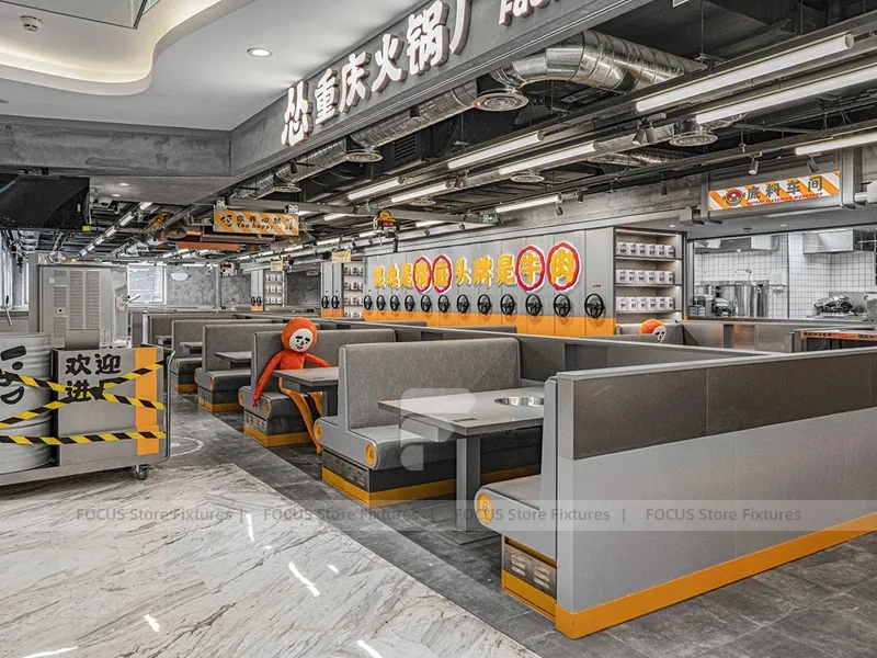 Yellow Industrial Beverage Kiosk Counter