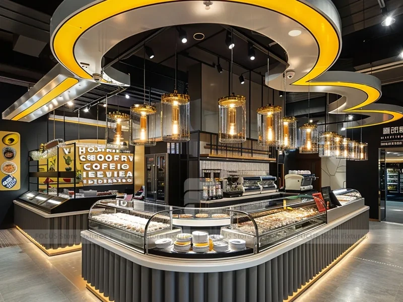 Yellow Ring Coffee Kiosk Island Counter