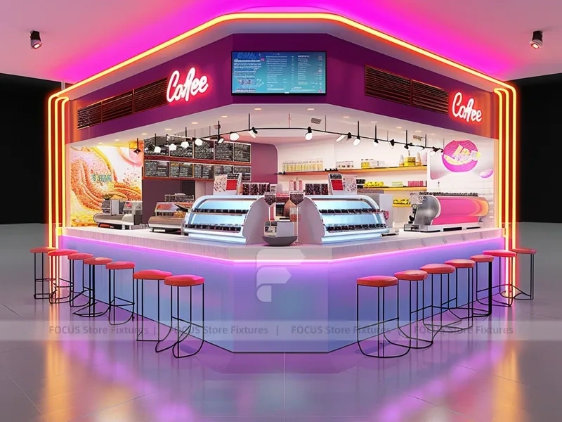 Yellow Ring Coffee Kiosk Island Counter
