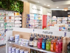 Black Beige Natural Health Pharmacy Wall Display