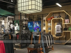 Black Grid Window Apparel Display