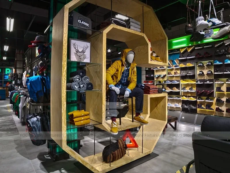 Black Grid Window Apparel Display