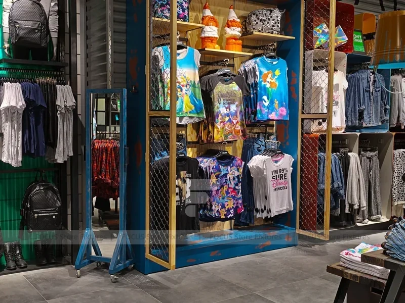 Black Grid Window Apparel Display