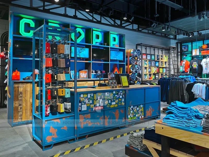 Black Grid Window Apparel Display