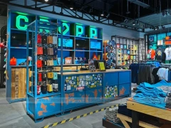Black Grid Window Apparel Display