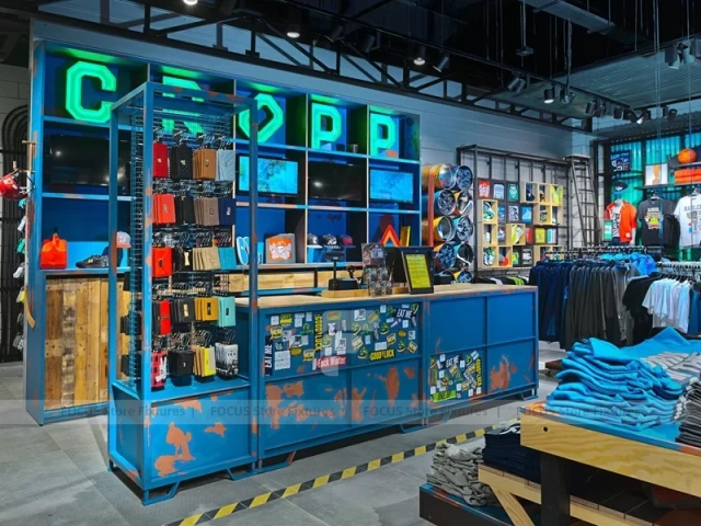 Black Grid Window Apparel Display