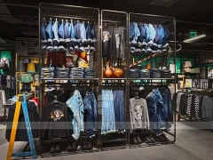 Black Grid Window Apparel Display