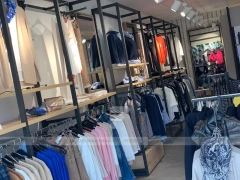 Black Metal Apparel Hanging Rack Wall System