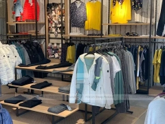 Black Metal Apparel Hanging Rack Wall System