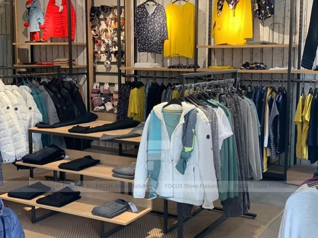 Black Metal Apparel Hanging Rack Wall System