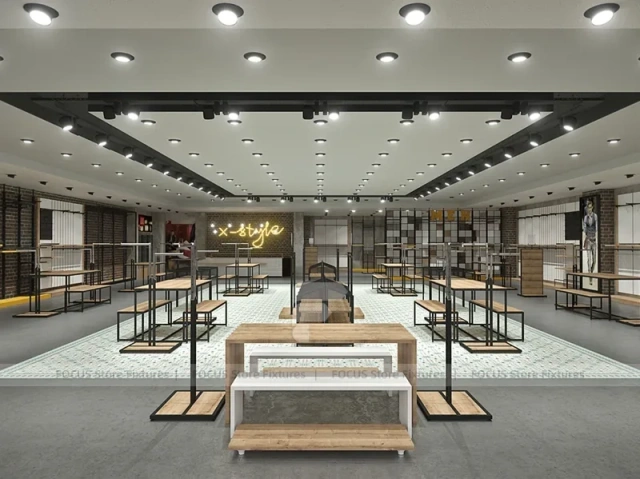 Black Metal Fashion Store Interior Display
